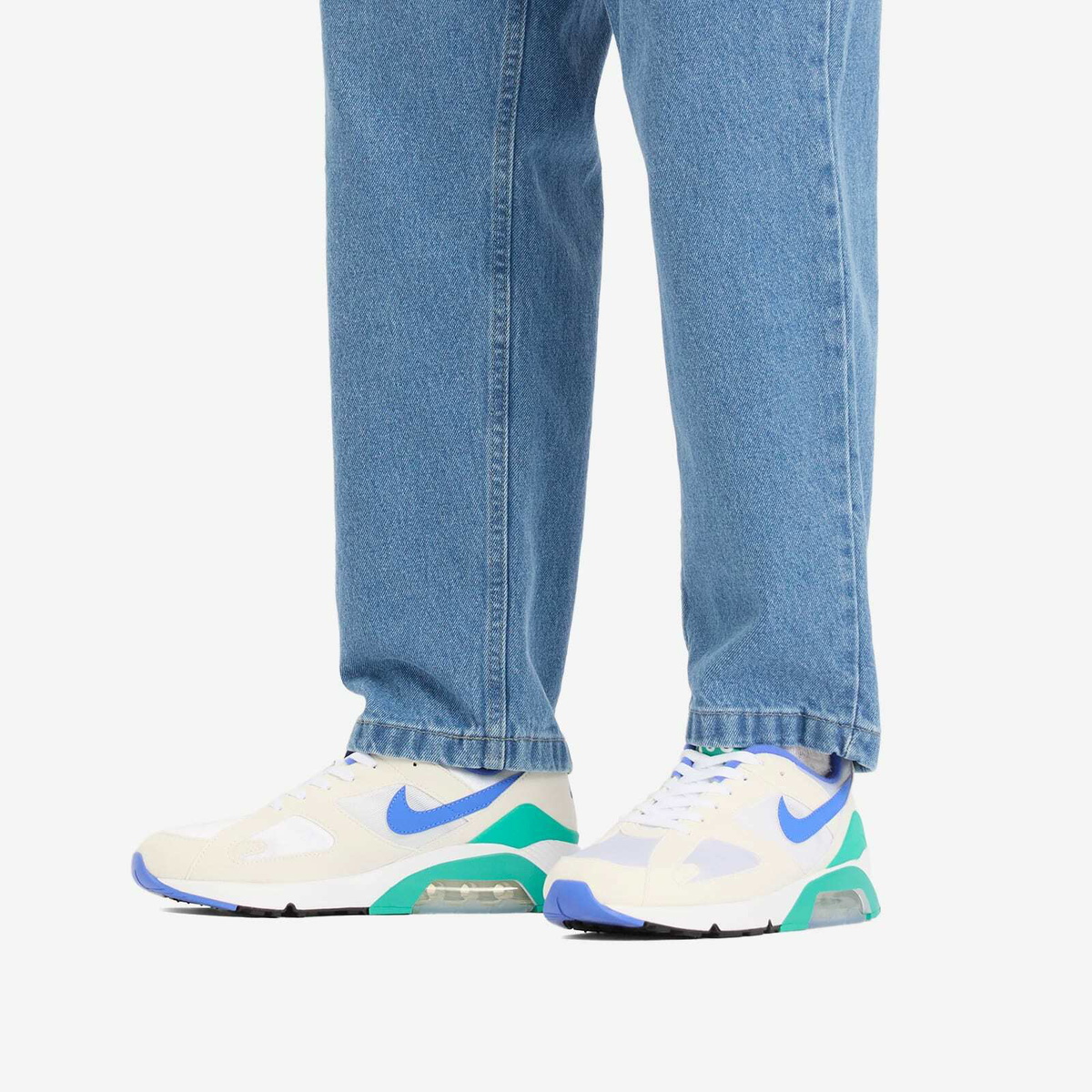 Nike Air 180 Sneaker in White/Blue