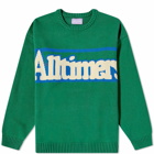 Alltimers Men's Broadway Logo Crew Knit in Forest Green