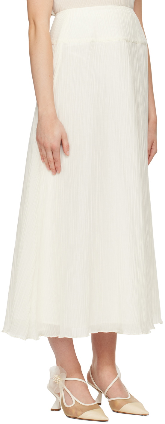 BITE Off-White Parchment Midi Skirt