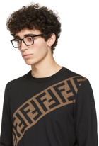 Fendi Black Rectangular Glasses