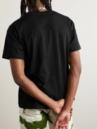 SKY HIGH FARM - Ally Bo Perennials Logo-Print Upcycled and Organic Cotton-Jersey T-Shirt - Black