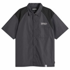 Neighborhood Men's Classic 2-Tone Short Sleeve Work Shirt 2 in Black