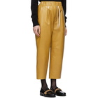 Givenchy Yellow Leather Drawstring Trousers