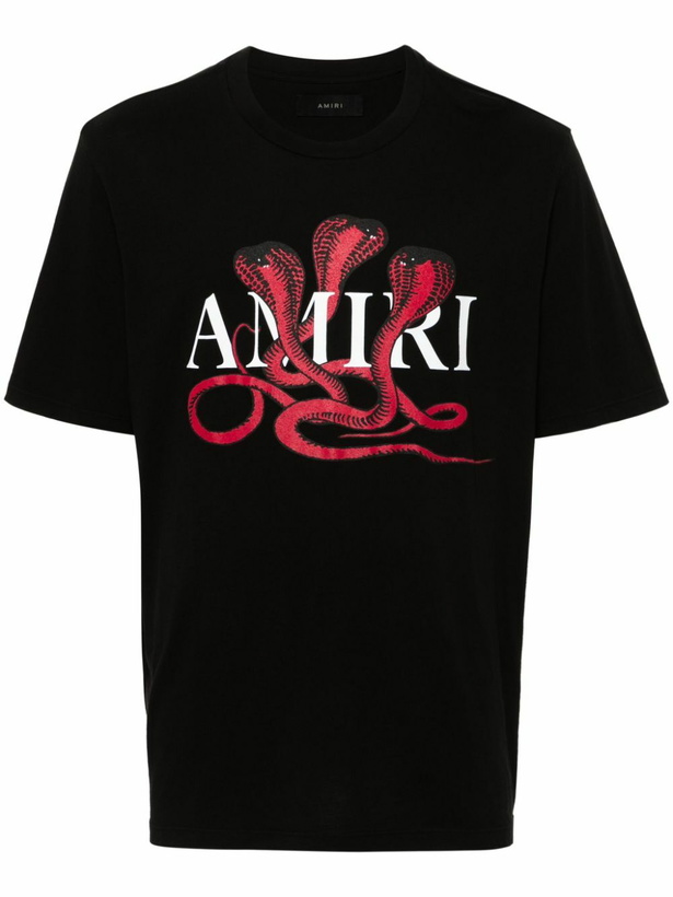 Photo: AMIRI Black Glitter Poison Logo T-Shirt