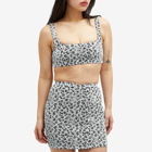 Good American Women's Leopard V-Skirt in Glass Leopard