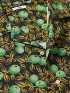 BODE - Gooseberry Camp-Collar Printed Cotton and Silk-Blend Twill Shirt - Green