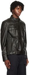 Belstaff Black Waxed Leather Jacket