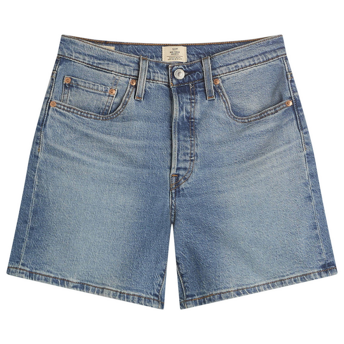Levi's Women's 501® Mid Thigh Shorts in Pen Ring Lightweight
