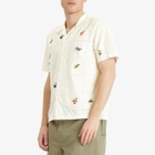 Percival Men's Olive Tapestry Shirt in Ecru