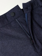 Moncler Grenoble - Straight-Leg Padded Webbing-Trimmed Virgin Wool-Denim Ski Salopettes - Blue