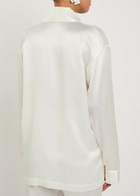 Delos Gilbert Double-breasted Silk Jacket Ivory