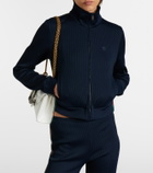 Gucci Web Stripe jersey zip-up sweatshirt