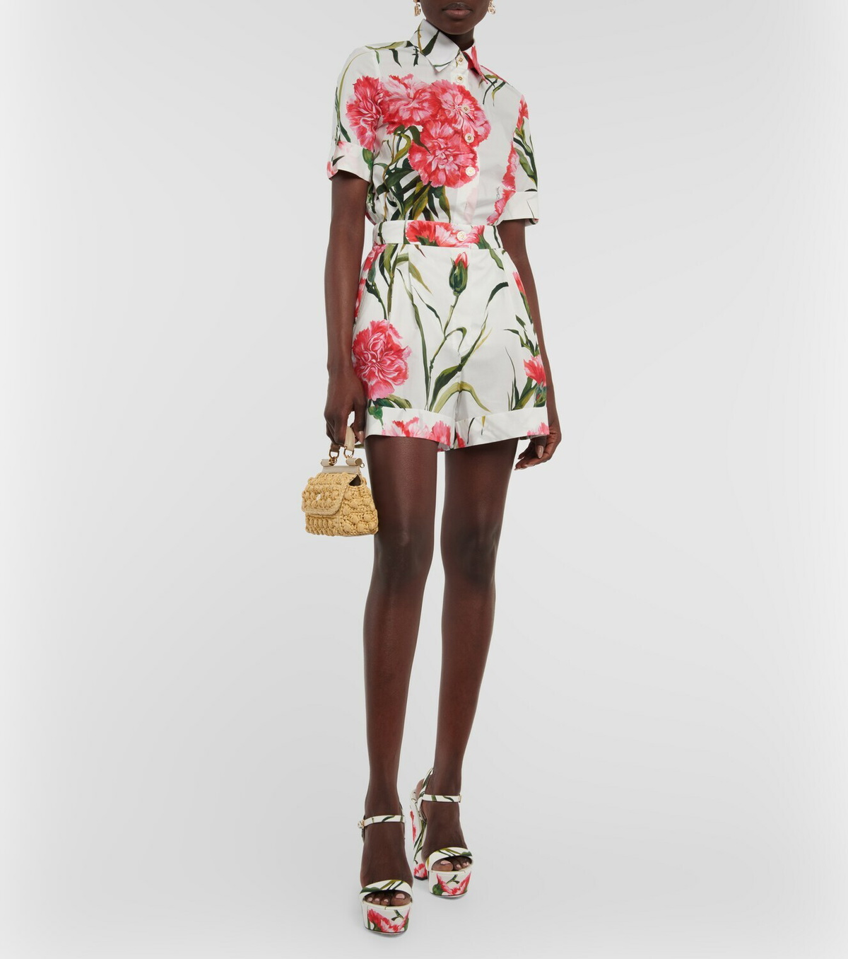 Dolce&Gabbana - Floral cotton playsuit