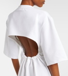 Wardrobe.NYC Open-back cotton-blend jersey minidress