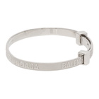 Balenciaga Sliver Force Striped Bracelet