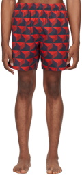 Lacoste Red Robert George Print Swim Shorts
