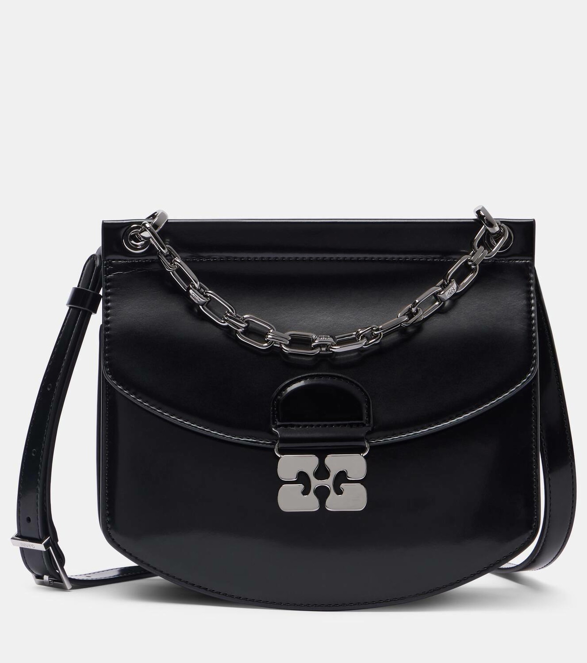 Ganni Apo-G Small faux leather crossbody bag
