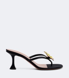 Amina Muaddi Vittoria embellished satin thong sandals