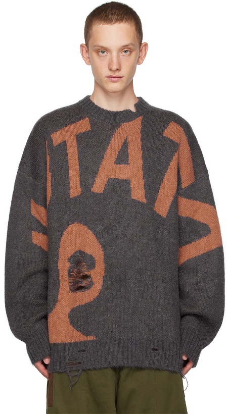Photo: Perks and Mini Gray & Orange 'Mutate' Sweater