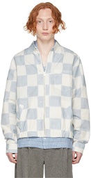 Jacquemus Blue & White 'Le Blouson Chemise' Jacket