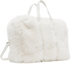 Ernest W. Baker White Shearling Duffle Bag
