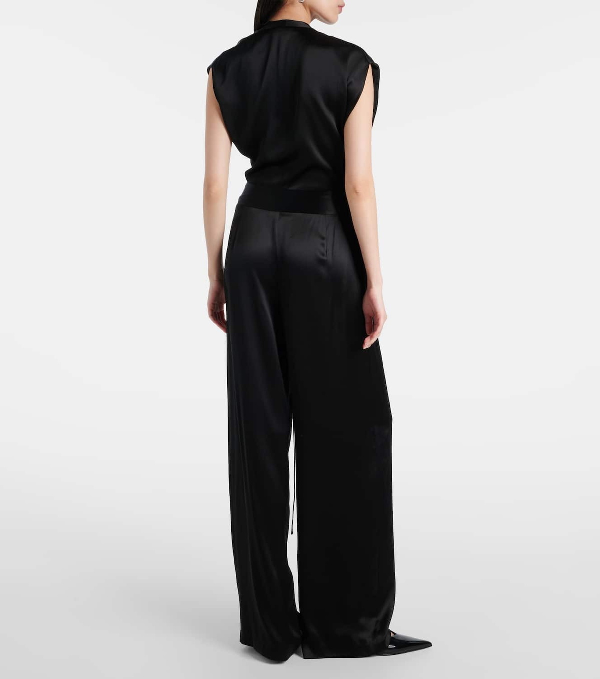The Sei High-rise silk wide-leg pants