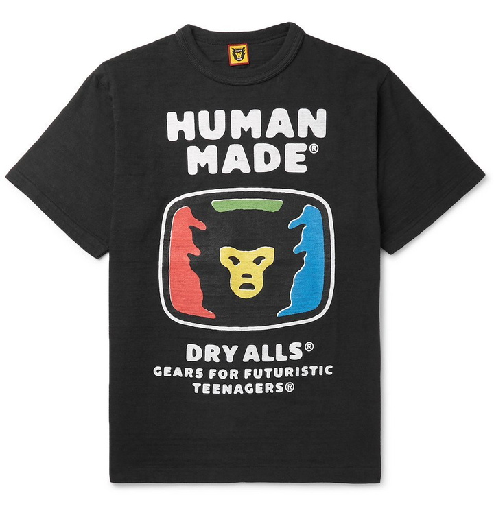 Photo: Human Made - Printed Cotton-Jersey T-Shirt - Black