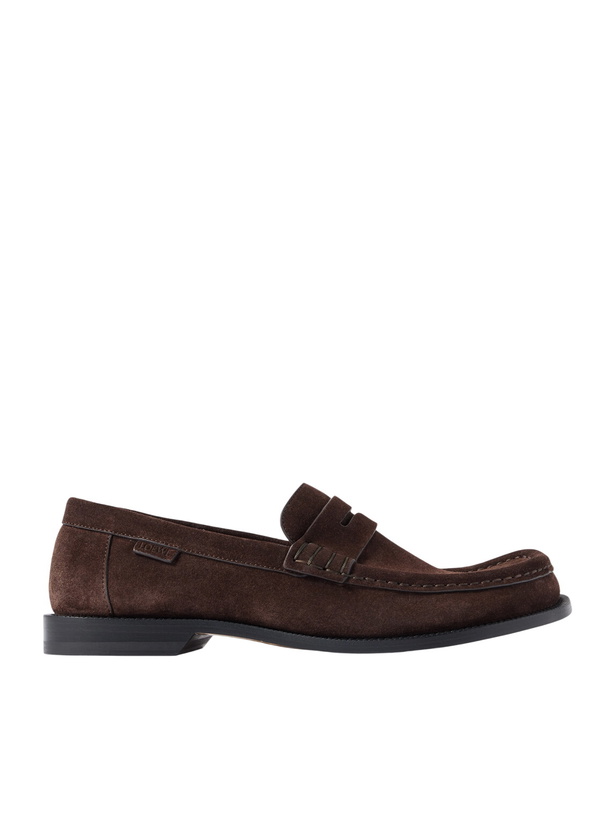 Photo: LOEWE - Campo Suede Loafers - Brown