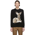 Burberry Black Fawn Crewneck Sweater