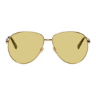 Gucci Gold Vintage Trendy Sunglasses