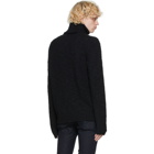 Dolce and Gabbana Black Wool Craftsmanship Turtleneck