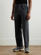 Kaptain Sunshine - Straight-Leg Pleated Cotton-Gabardine Trousers - Blue