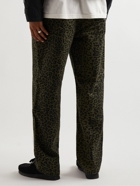 Stussy - Straight-Leg Leopard-Print Cotton-Twill Trousers - Brown