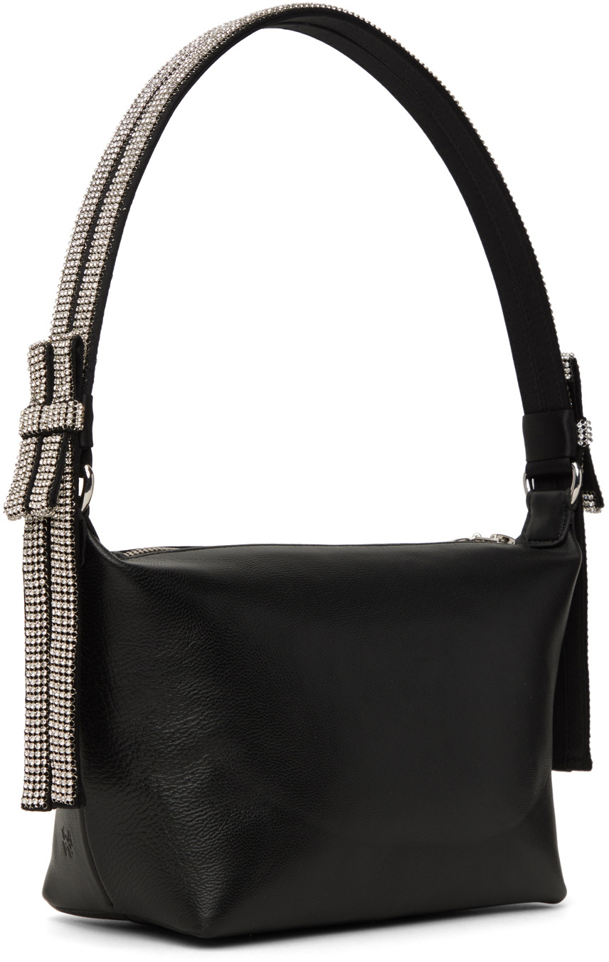 KARA Black Double Bow Shoulder Bag