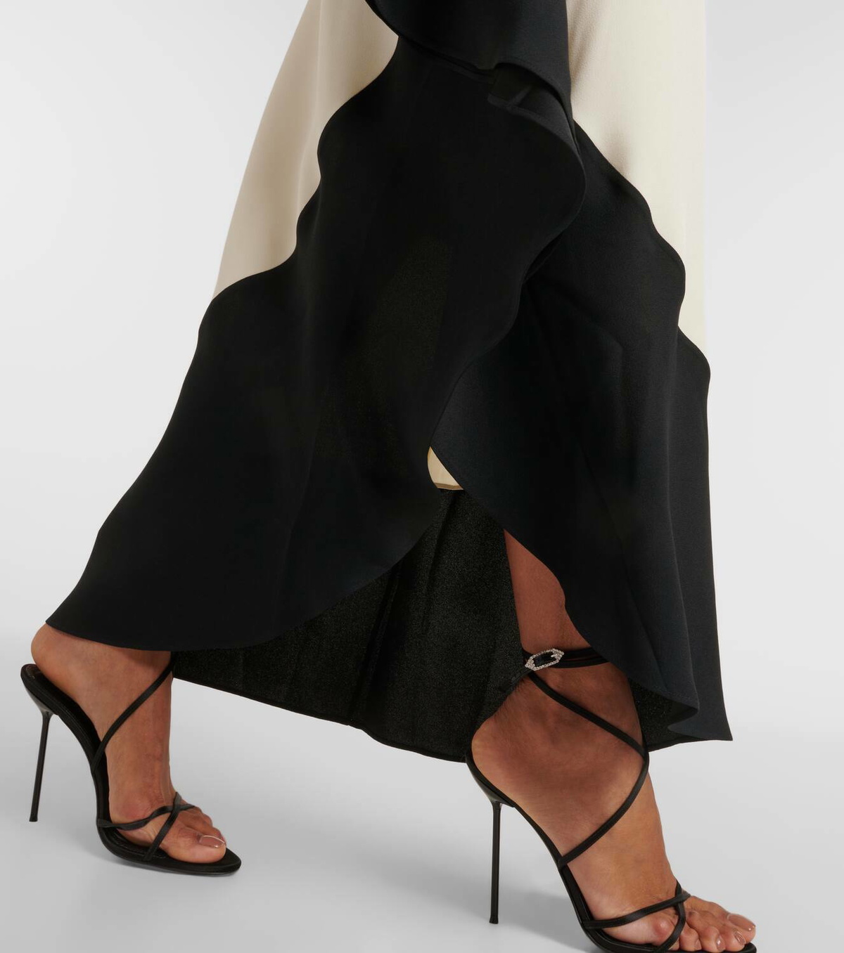 Taller Marmo Tirso scarf-detail intarsia cady gown