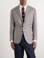 J. Mueser - Wavery Prince of Wales Silk Blazer - Brown
