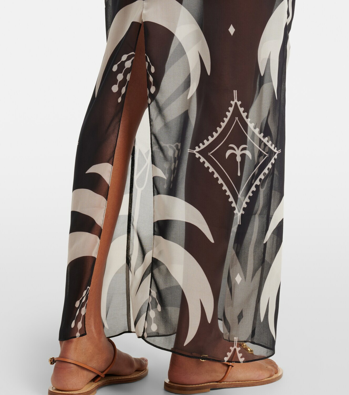 Johanna Ortiz Printed sheer beach cover-up