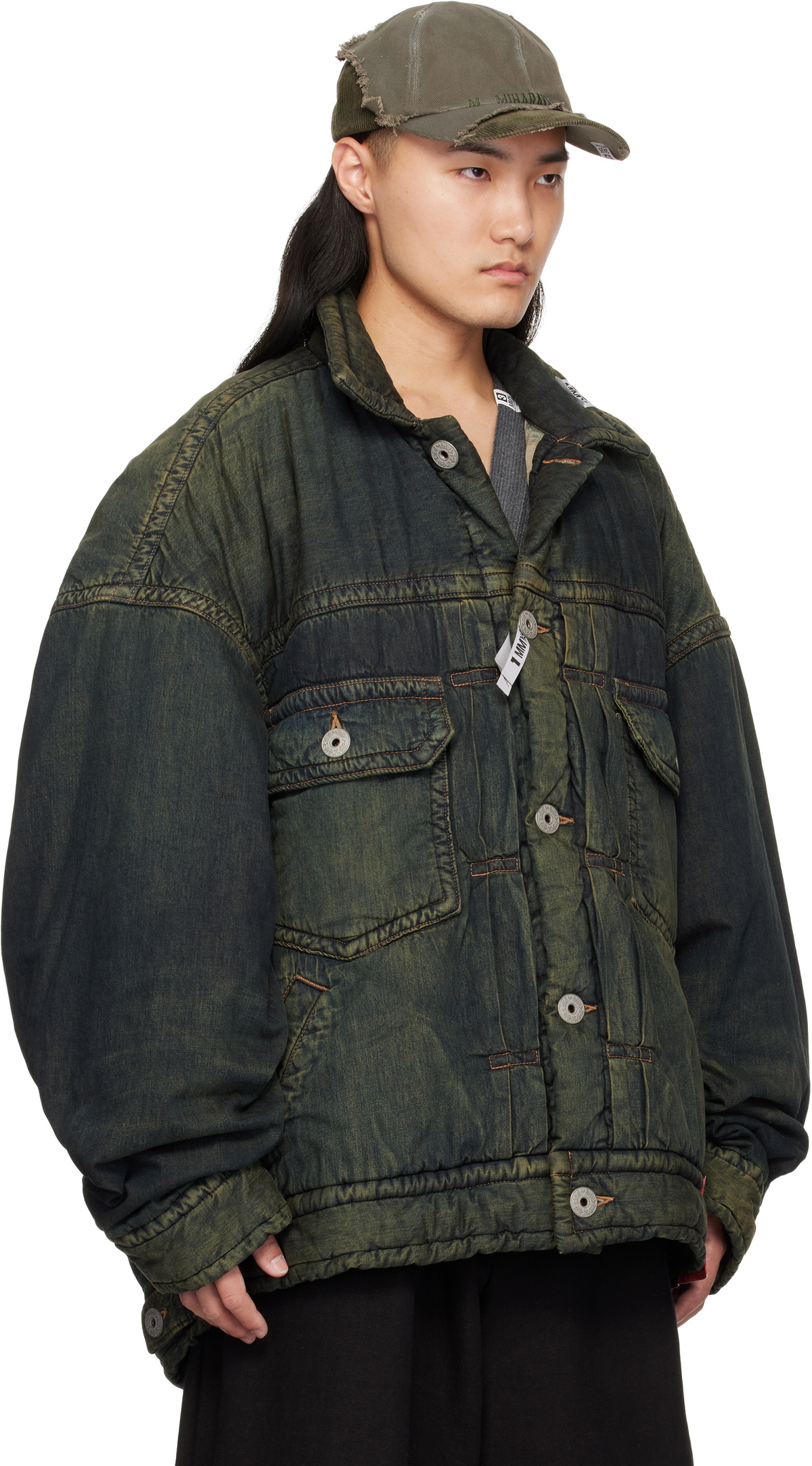 Maison MIHARA YASUHIRO Navy Huge Puffer Denim Jacket Maison