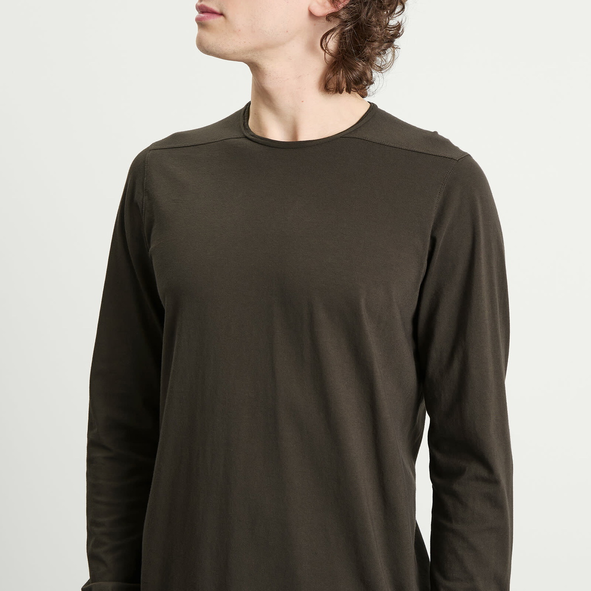 Rick Owens DRKSHDW Men's Level Long Sleeve Shirt in Dark Dust Rick