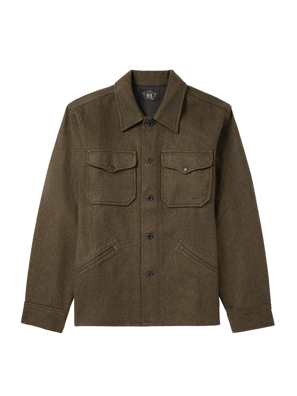 【RRL】ASHFORD CRS-SHIRT JACKET WOOL BLEND RRL Brown Ashford Shirt Jacket RRL