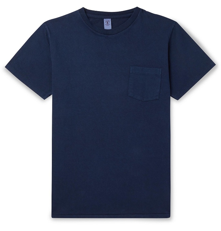 Photo: Velva Sheen - Slim-Fit Cotton-Jersey T-Shirt - Blue