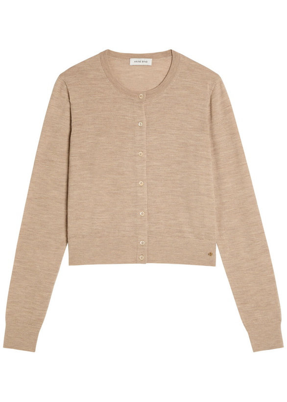 Photo: Anine Bing Moni Wool and Cashmere-blend Cardigan Taupe