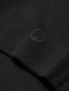 Dunhill - Suede-Trimmed Merino Wool Overshirt - Black