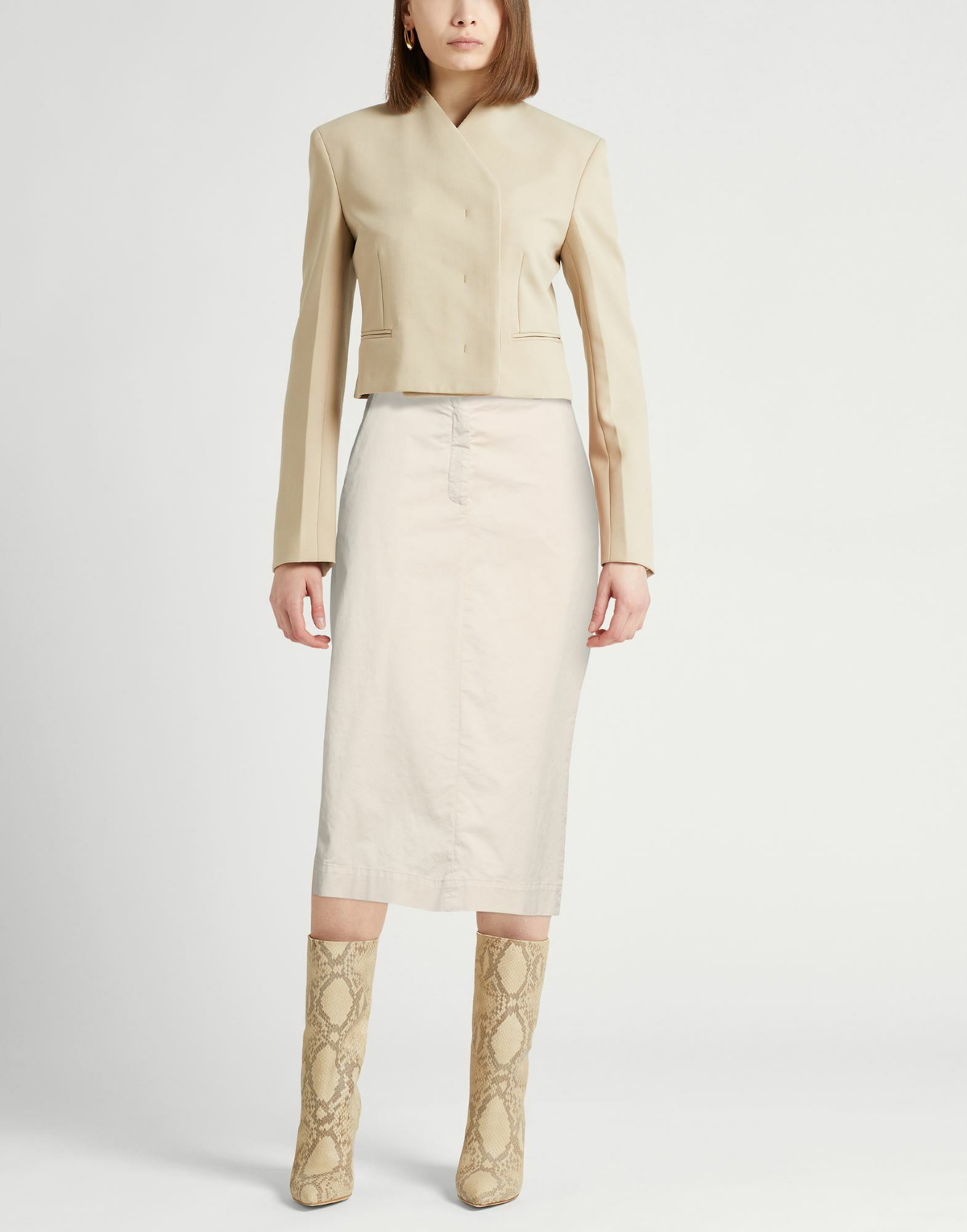 Peserico Womens Midi skirt Ivory