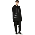 Rick Owens Drkshdw Black Patch Pullover Hoodie