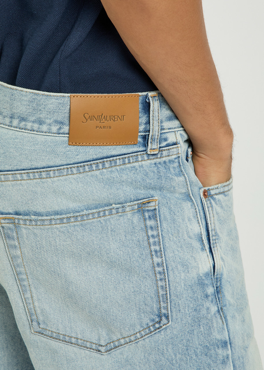 Saint Laurent Loose Straight-leg Jeans Blue