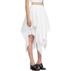 Loewe White Pleated Skirt