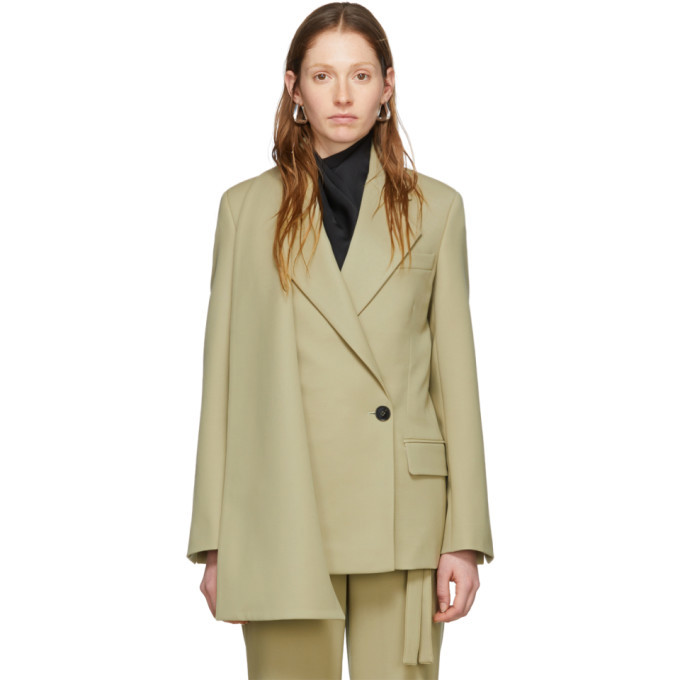 Proenza Schouler Beige Wool Scarf Blazer Proenza Schouler