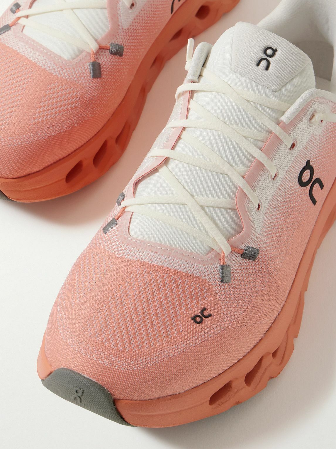 ON - Cloudtilt Stretch-Knit Sneakers - Orange
