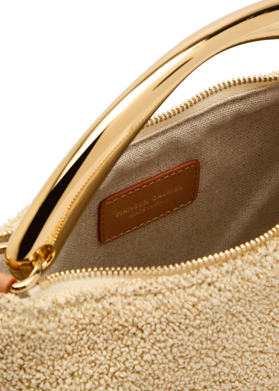 Mansur Gavriel Textured Raffia top Handle bag - White - One Size
